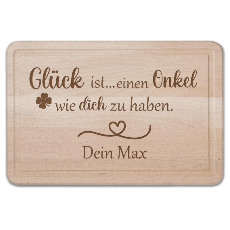 Bild von   schneidebrett glueck ist einenpng | 🌟 Gravur nach Wunsch 🪄