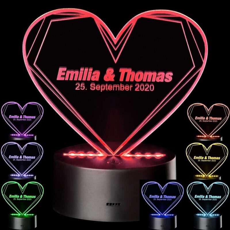 Bild von   led motivlampe d herzleuchtjpg | 🌟 Gravur nach Wunsch 🪄