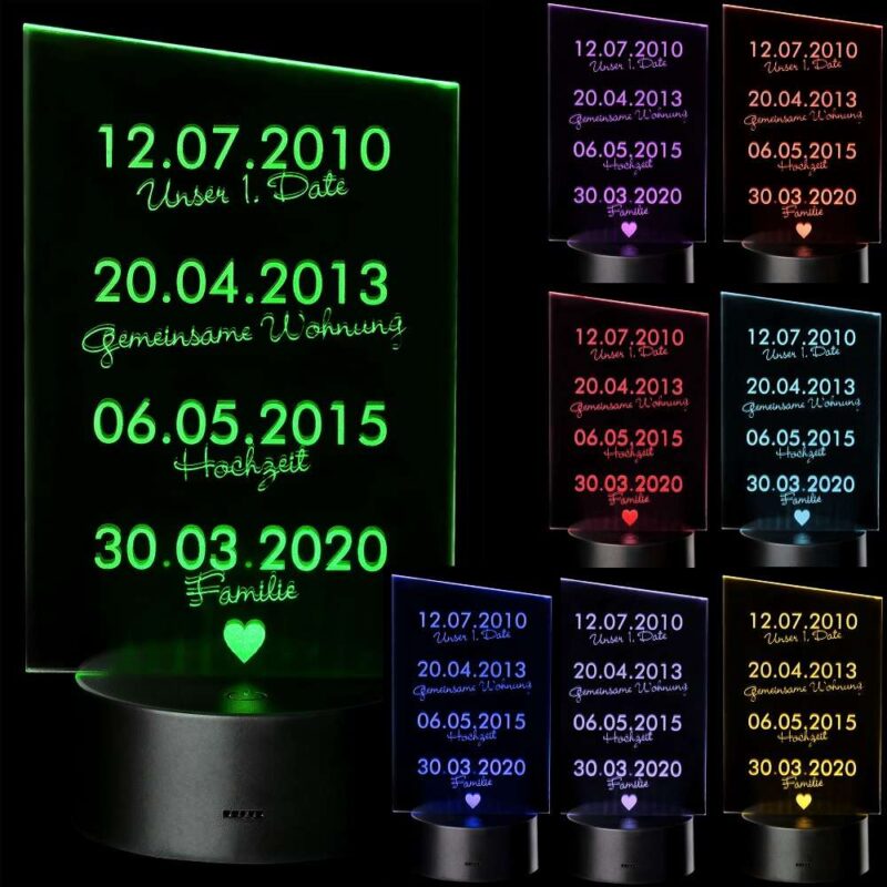 Bild von   led motivlampe personalisierjpg | 🌟 Gravur nach Wunsch 🪄