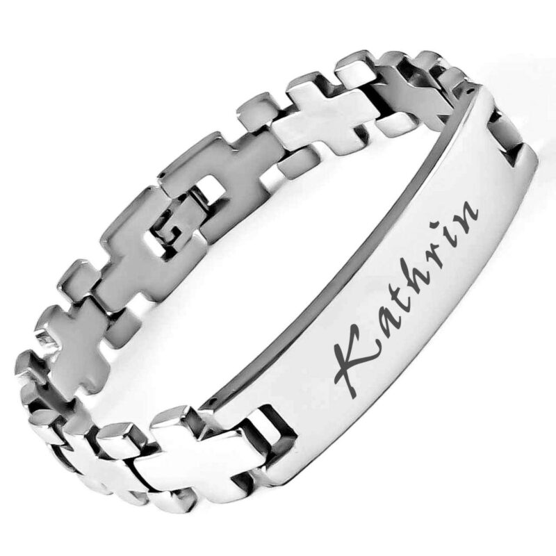 Bild von   armband mit gravur edelstahl ajpg | 🌟 Gravur nach Wunsch 🪄