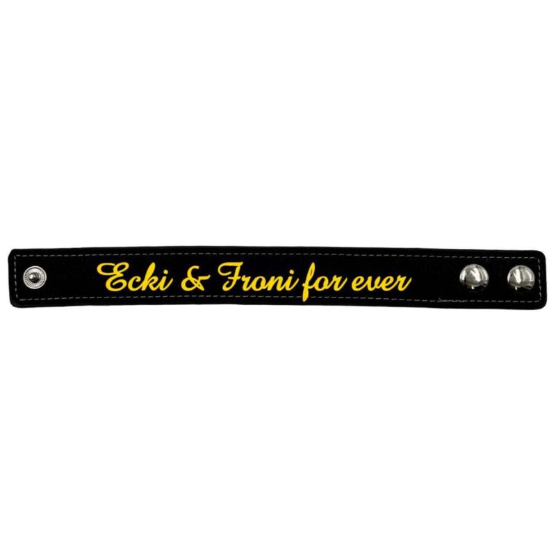 Bild von   armband kunstleder schmal schwjpg | 🌟 Gravur nach Wunsch 🪄