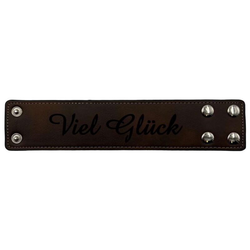 Bild von   armband kunstleder breit dunkejpg | 🌟 Gravur nach Wunsch 🪄