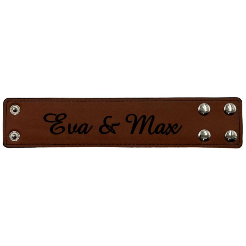 Bild von   armband kunstleder breit braunjpg | 🌟 Gravur nach Wunsch 🪄