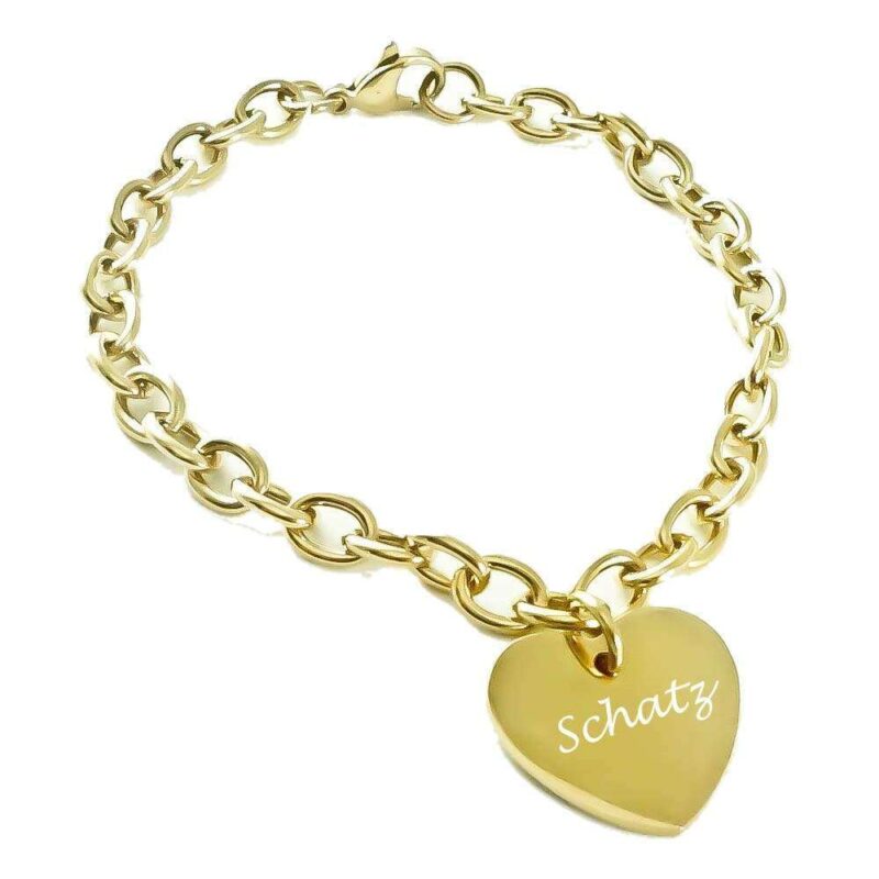 Bild von   herz armband mit gravur edelstjpg | 🌟 Gravur nach Wunsch 🪄