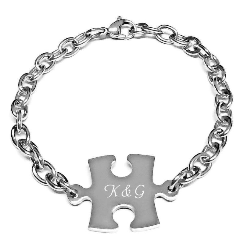 Bild von   armband mit gravur puzzle edeljpg | 🌟 Gravur nach Wunsch 🪄
