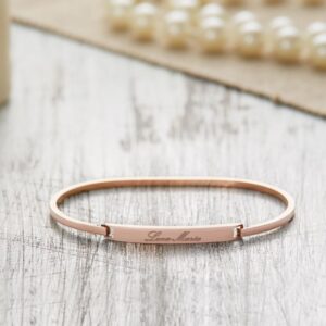 Bild von   armreif mit gravur farbe rosjpg | 🌟 Gravur nach Wunsch 🪄