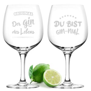 Bild von   gin glas er set mit graviertejpg | 🌟 Gravur nach Wunsch 🪄