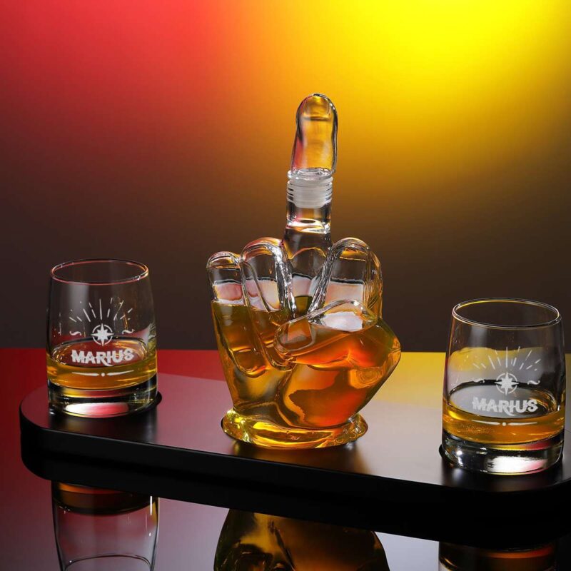 Bild von   whisky finger dekanter  tlg sjpg | 🌟 Gravur nach Wunsch 🪄