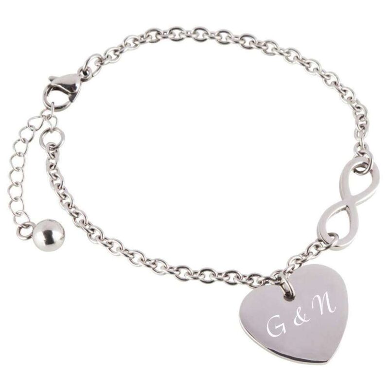 Bild von   herz armband mit gravur infinijpg | 🌟 Gravur nach Wunsch 🪄