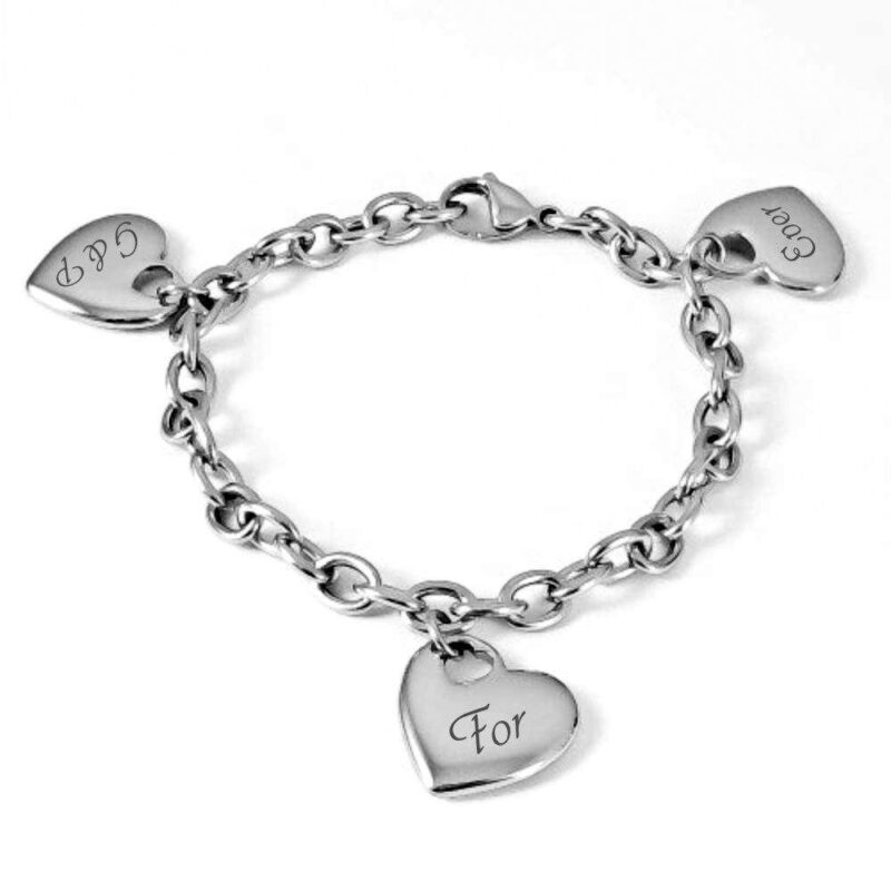 Bild von   armband mit  massiven herzanhjpg | 🌟 Gravur nach Wunsch 🪄