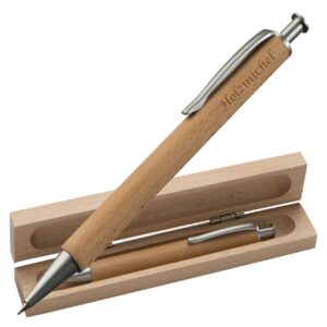 Bild von   holzkugelschreiber mit etui ecjpg | 🌟 Gravur nach Wunsch 🪄
