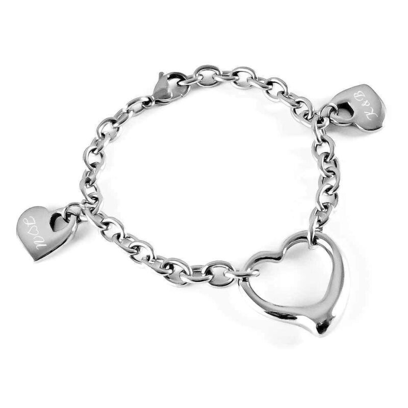 Bild von   armband mit  massiven herzanhjpg | 🌟 Gravur nach Wunsch 🪄