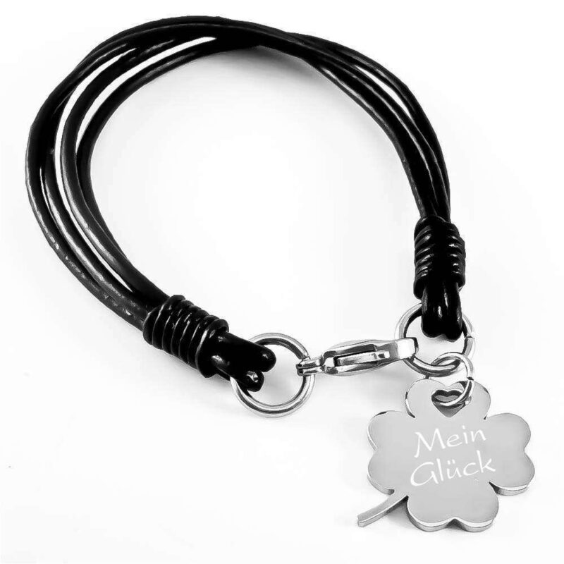 Bild von   leder armband mit gravur kleebjpg | 🌟 Gravur nach Wunsch 🪄