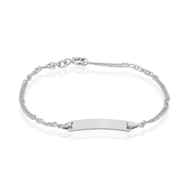 Bild von   damen id armband singapurkettejpg | 🌟 Gravur nach Wunsch 🪄