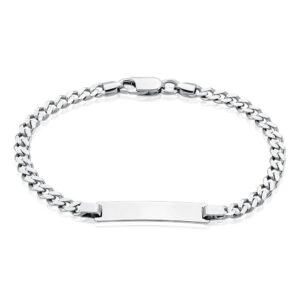 Bild von   unisex id armband silber silbejpg | 🌟 Gravur nach Wunsch 🪄