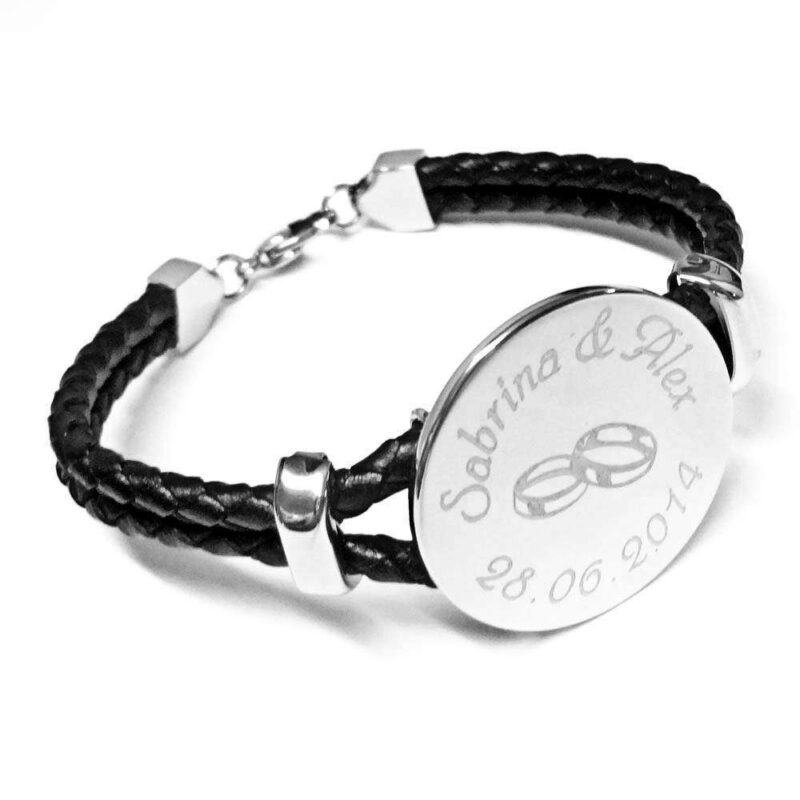 Bild von   leder armband mit gravur motivjpg | 🌟 Gravur nach Wunsch 🪄