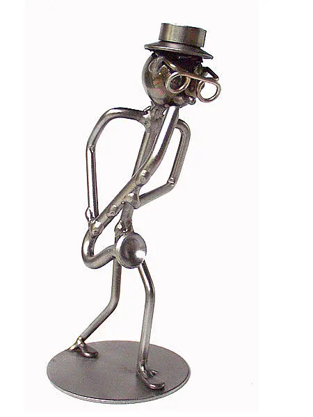 Bild von   metallmann saxophonist wiredjpg | 🌟 Gravur nach Wunsch 🪄