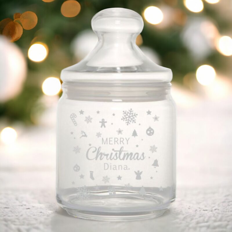 Bild von   keksglas bonbonglas merry cjpg | 🌟 Gravur nach Wunsch 🪄