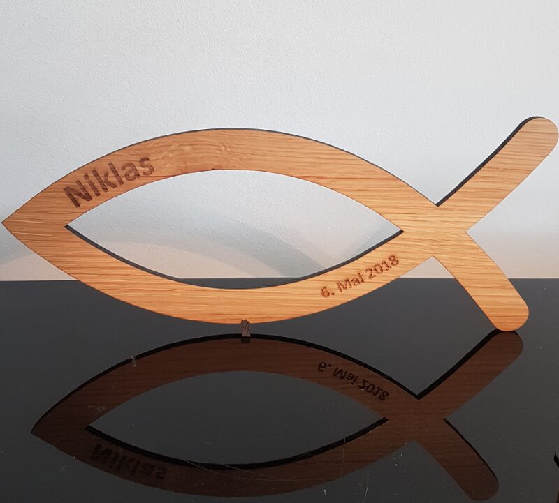 Bild von   holz aufsteller fisch zur kojpg | 🌟 Gravur nach Wunsch 🪄