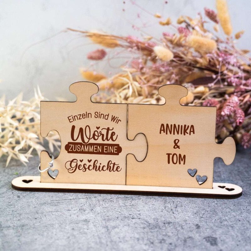 Bild von   holz puzzleteile einzeln wojpg | 🌟 Gravur nach Wunsch 🪄