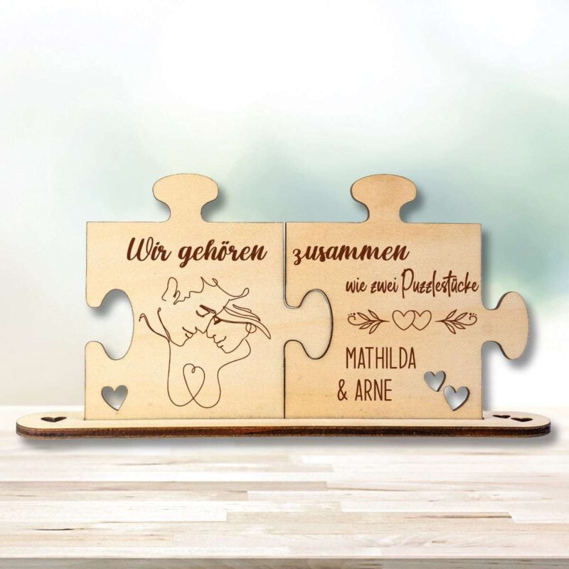 Bild von   holz puzzleteile wir gehoerjpg | 🌟 Gravur nach Wunsch 🪄