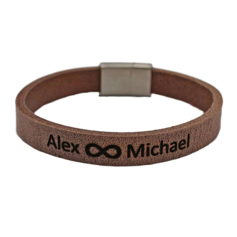 Bild von   lederarmband mit gravur lederjpg | 🌟 Gravur nach Wunsch 🪄