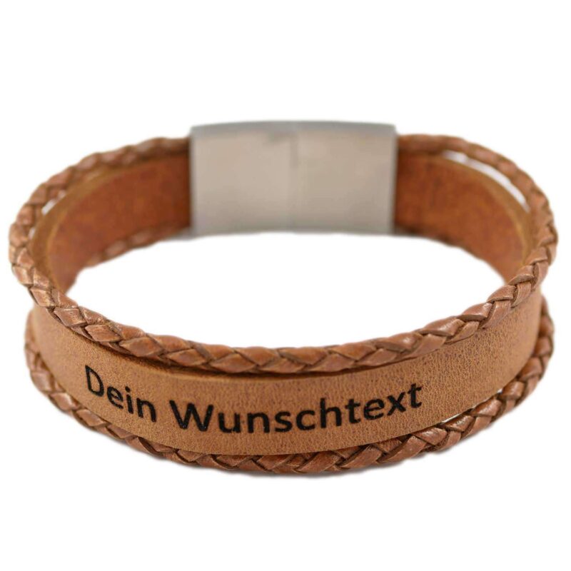 Bild von   lederarmband mit gravur lederjpg | 🌟 Gravur nach Wunsch 🪄