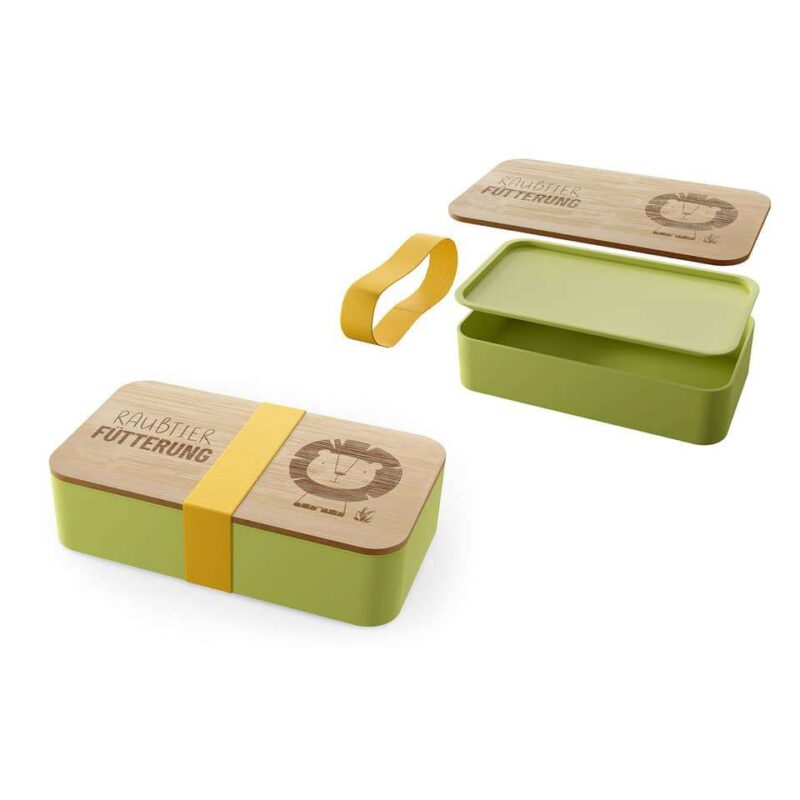 Bild von   brotbox loewe aus plastik mitjpg | 🌟 Gravur nach Wunsch 🪄