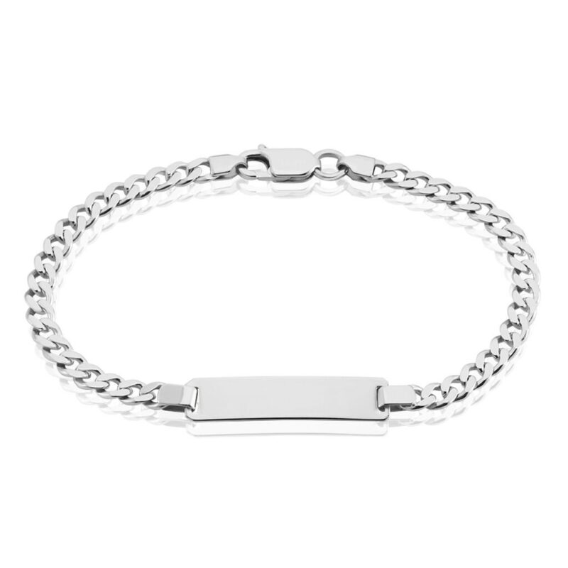 Bild von   unisex id armband silber silbejpg | 🌟 Gravur nach Wunsch 🪄