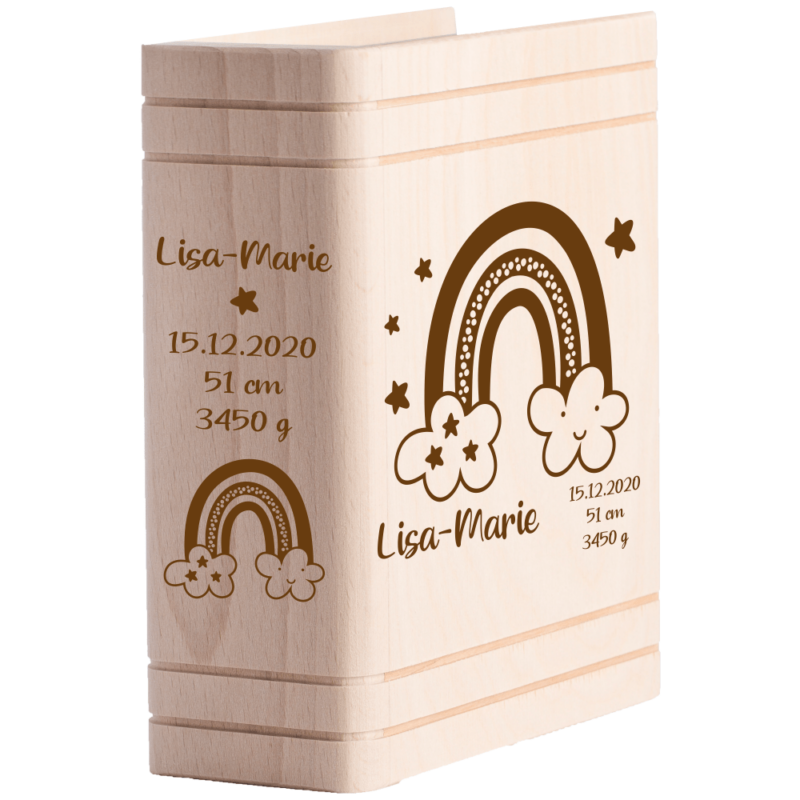 Bild von   spardose aus holz zur geburtpng | 🌟 Gravur nach Wunsch 🪄