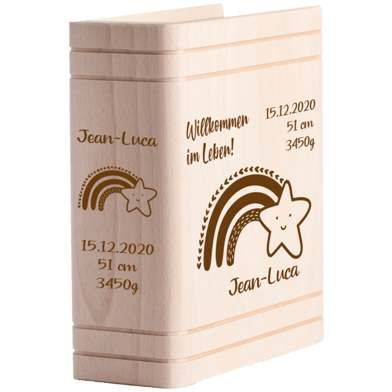 Bild von   spardose sparbuch holz zur gebpng | 🌟 Gravur nach Wunsch 🪄