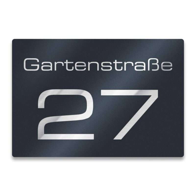 Bild von   hausnummernschild in anthrazitjpg | 🌟 Gravur nach Wunsch 🪄