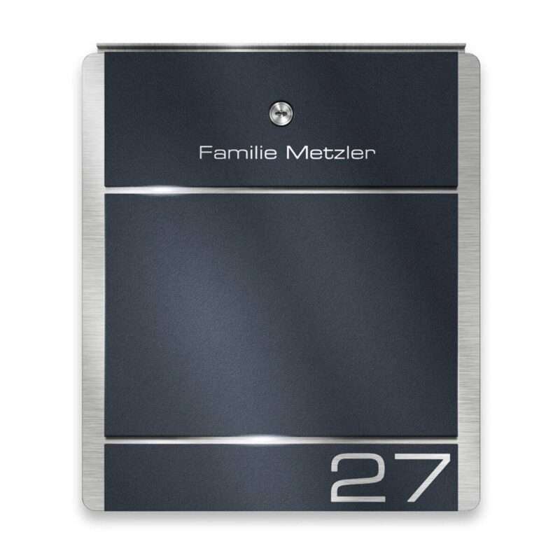Bild von   metzler briefkasten anthrazitjpg | 🌟 Gravur nach Wunsch 🪄