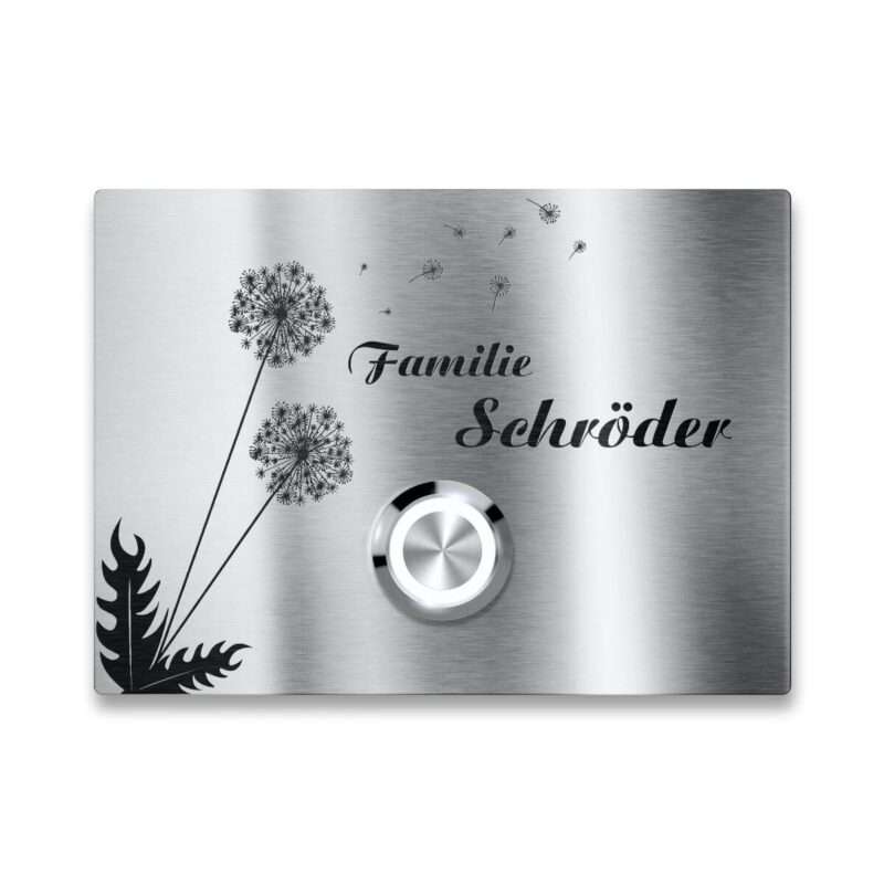 Bild von   metzler tuerklingel edelstahljpg | 🌟 Gravur nach Wunsch 🪄