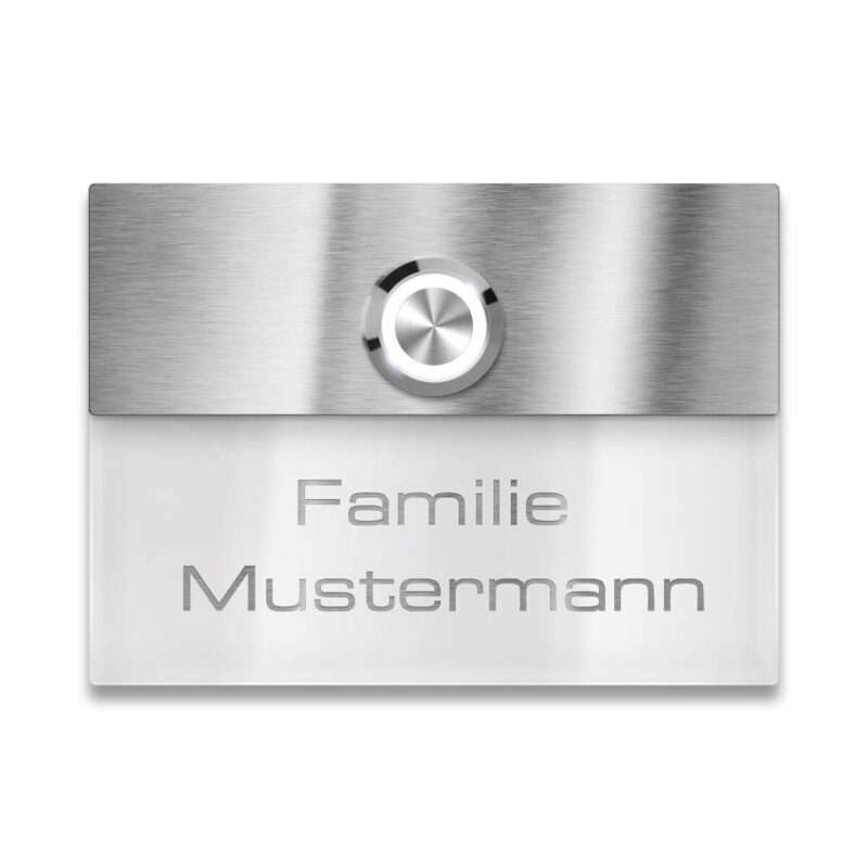 Bild von   metzler tuerklingel edelstahljpg | 🌟 Gravur nach Wunsch 🪄