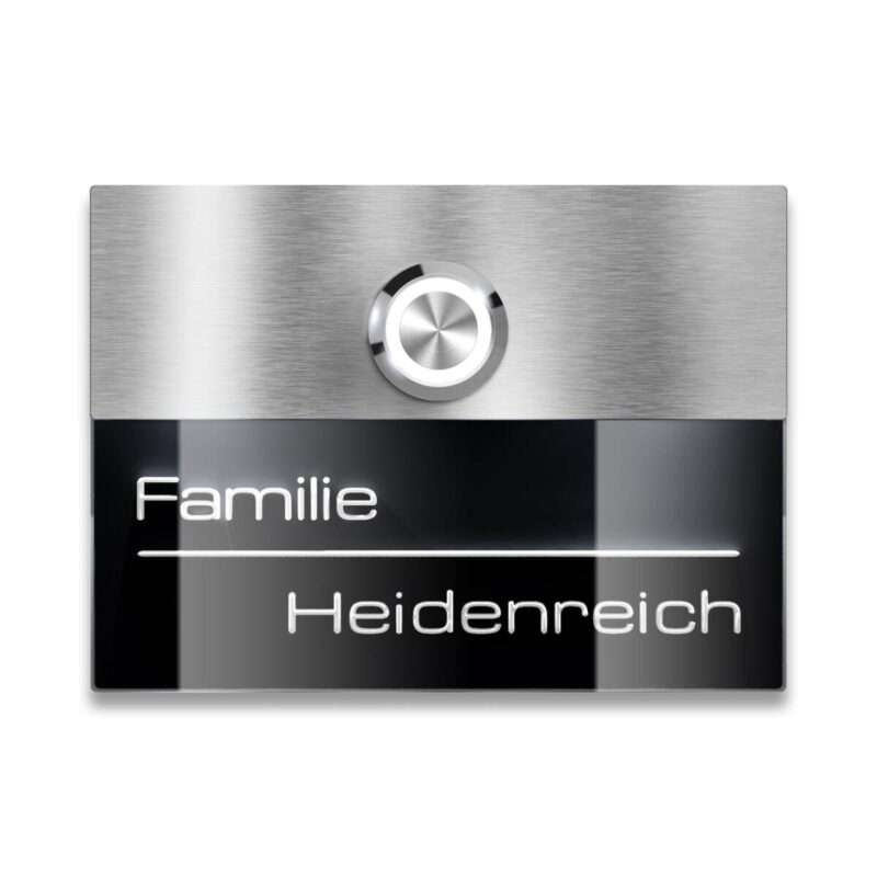 Bild von   metzler tuerklingel edelstahljpg | 🌟 Gravur nach Wunsch 🪄