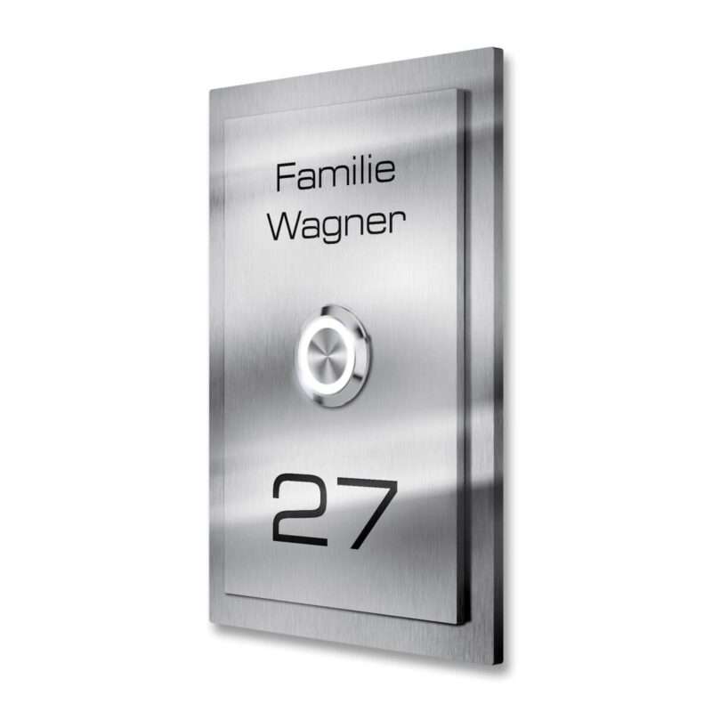 Bild von   metzler klingelschild edelstahjpg | 🌟 Gravur nach Wunsch 🪄