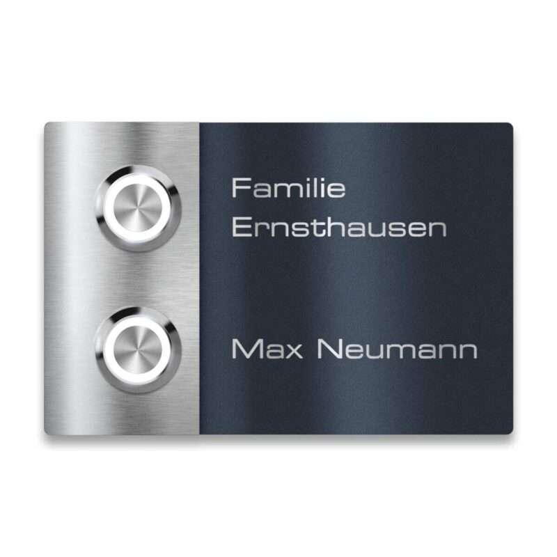 Bild von   metzler tuerklingel zweifamilijpg | 🌟 Gravur nach Wunsch 🪄