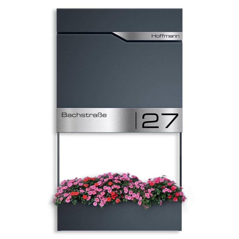 Bild von   metzler briefkasten mit blumenpng | 🌟 Gravur nach Wunsch 🪄
