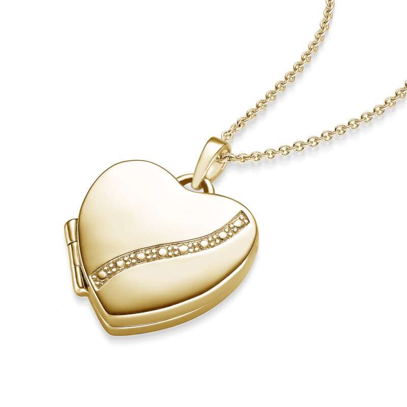 Bild von   herz medaillon gold fuer  biljpg | 🌟 Gravur nach Wunsch 🪄