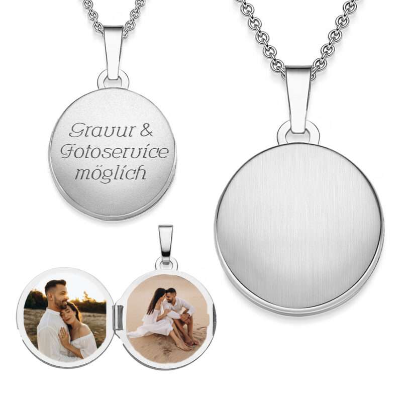 Bild von   damen medaillon rund zum oeffnjpg | 🌟 Gravur nach Wunsch 🪄