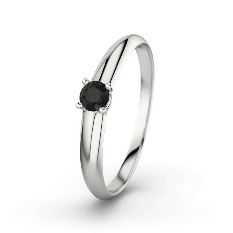 Bild von   diamant schwarz sterlingsilberjpg | 🌟 Gravur nach Wunsch 🪄