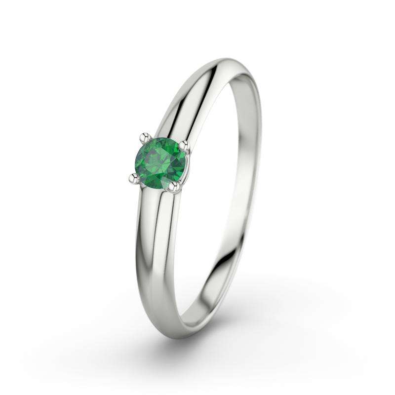 Bild von   smaragd weissgoldring ulrikejpg | 🌟 Gravur nach Wunsch 🪄