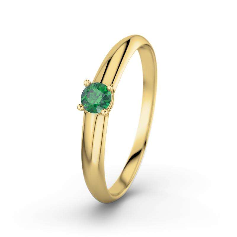 Bild von   smaragd gelbgoldring ulrikejpg | 🌟 Gravur nach Wunsch 🪄