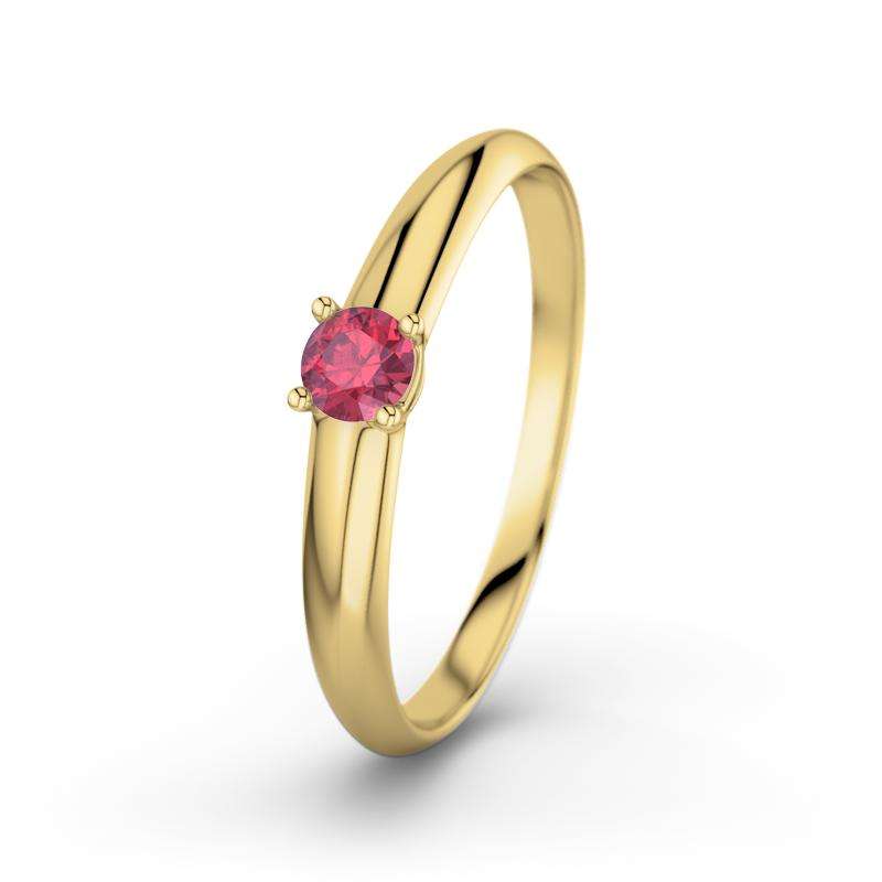 Bild von   rubin gelbgoldring ulrike gjpg | 🌟 Gravur nach Wunsch 🪄