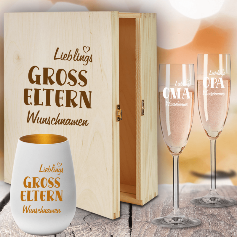 Bild von   geschenkbox sektglaeser von lepng | 🌟 Gravur nach Wunsch 🪄