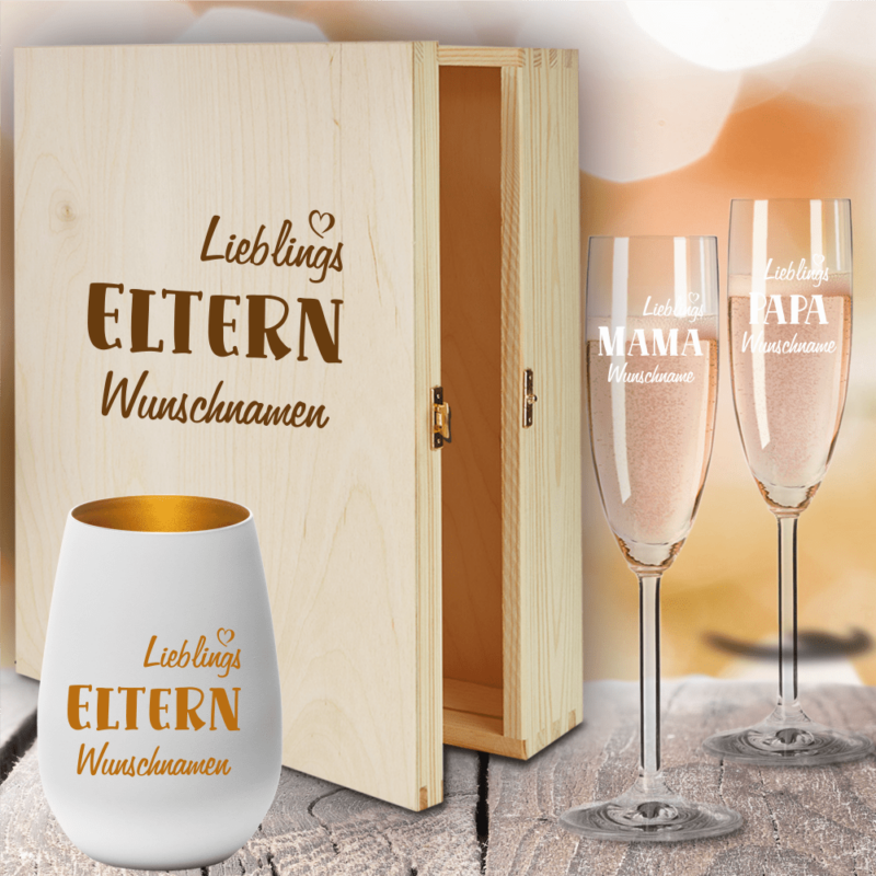 Bild von   geschenkbox sektglaeser von lepng | 🌟 Gravur nach Wunsch 🪄
