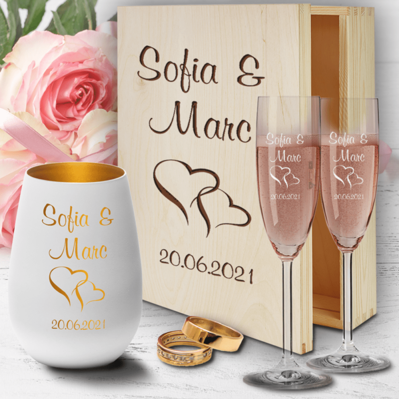 Bild von   sektglaeser zur hochzeit geschpng | 🌟 Gravur nach Wunsch 🪄
