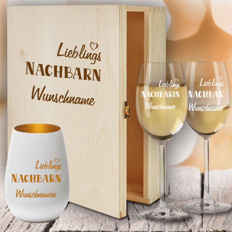 Bild von   geschenkbox weissweinglaeser vpng | 🌟 Gravur nach Wunsch 🪄