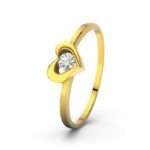 Bild von   diamant gelbgoldring lisa gjpg | 🌟 Gravur nach Wunsch 🪄